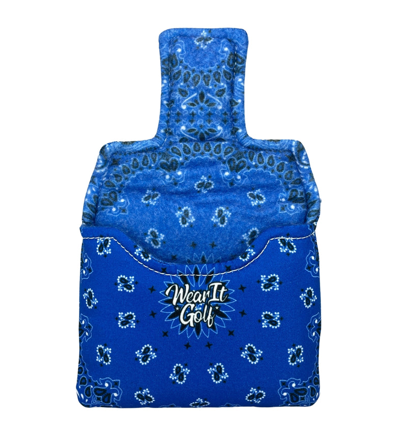 Mallet Putter Cover - Golf Headcovers - Pimp Cane Blue Bandana  - Wear It Golf