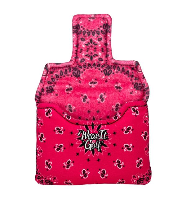 Mallet Putter Cover - Golf Headcovers - Pink Bandana  - Wear It Golf
