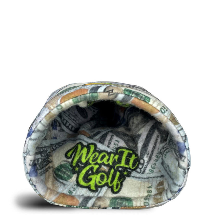 Driver Headcover - Golf Club Cover - $100 Stacked Dollar Money - Wear It Golf