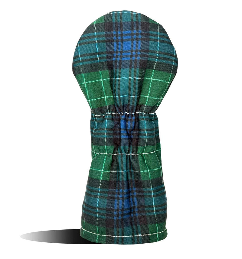 Driver Headcover - Golf Club Cover -  Green Blue Plaid Inverness  - Wear It Golf