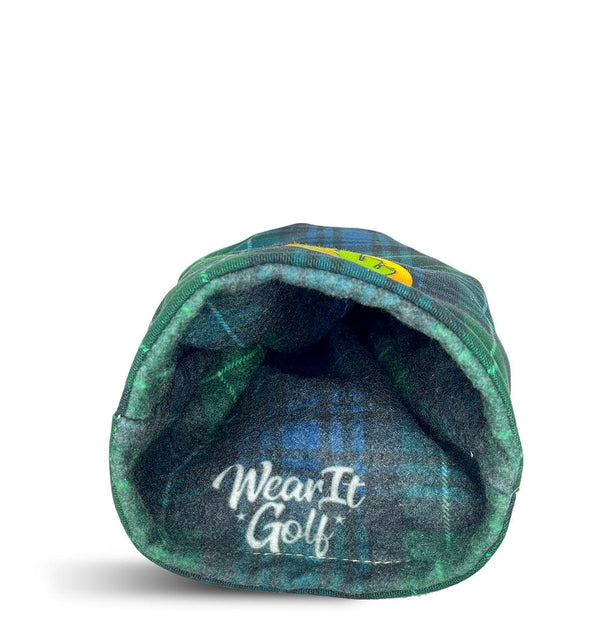 Driver Headcover - Golf Club Cover -  Green Blue Plaid Inverness  - Wear It Golf