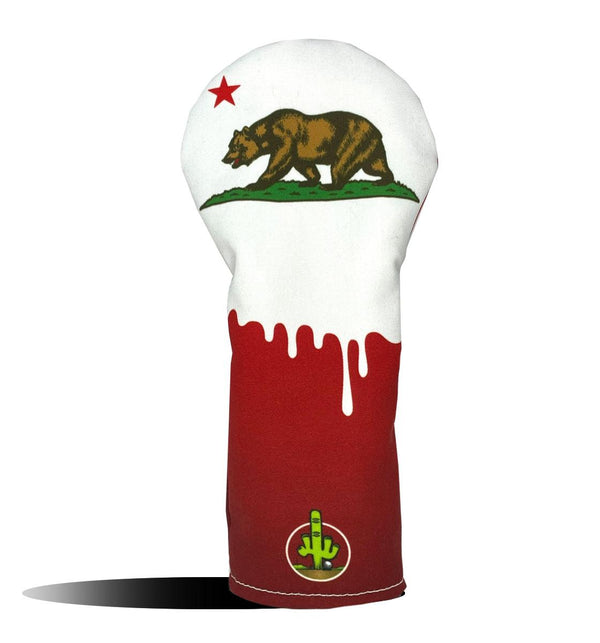 Fairway Wood Headcover - Golf Club Cover -  California State Flag Drip