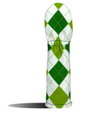 Amazing golf Hybrid head covers in Green Argyle Dublin Driver design by Wear It Golf.