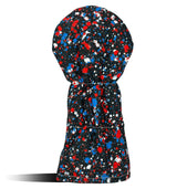 Driver Headcover - Golf Club Cover -  Paint Splatter Red White Blue - Wear It Golf