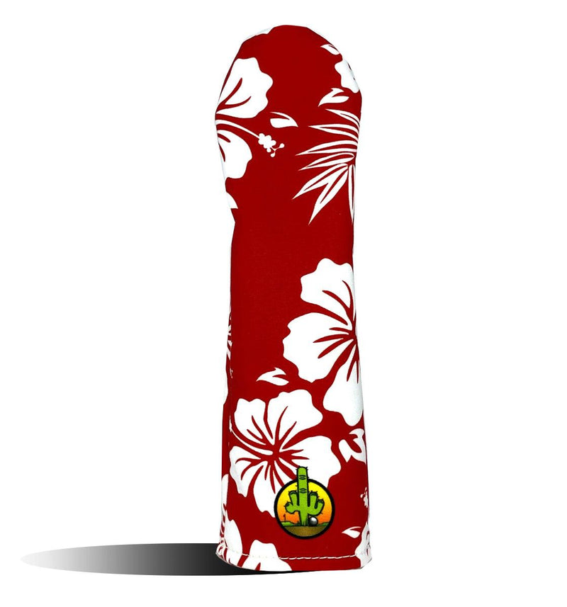 Hybrid Headcover - Golf Club Cover -  Red Hawaiian Shirt 