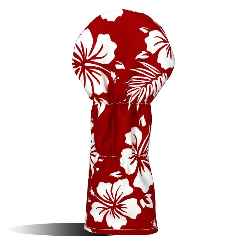 Fairway Wood Headcover - Golf Club Cover -  Red Hawaiian Shirt