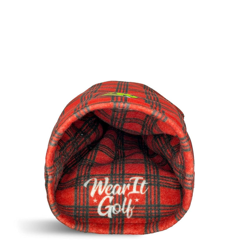 Driver Headcover - Golf Club Cover -  Red Plaid Lumberjack Paul Bunyan  - Wear It Golf