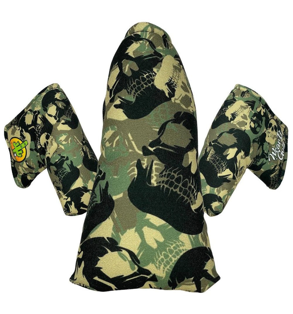 Golf Headcovers - Skull Camouflage Camo - Blade Putter-Wear It Golf