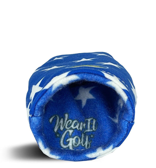 Hybrid Headcover - Golf Club Cover -  Superstar Blue White Stars