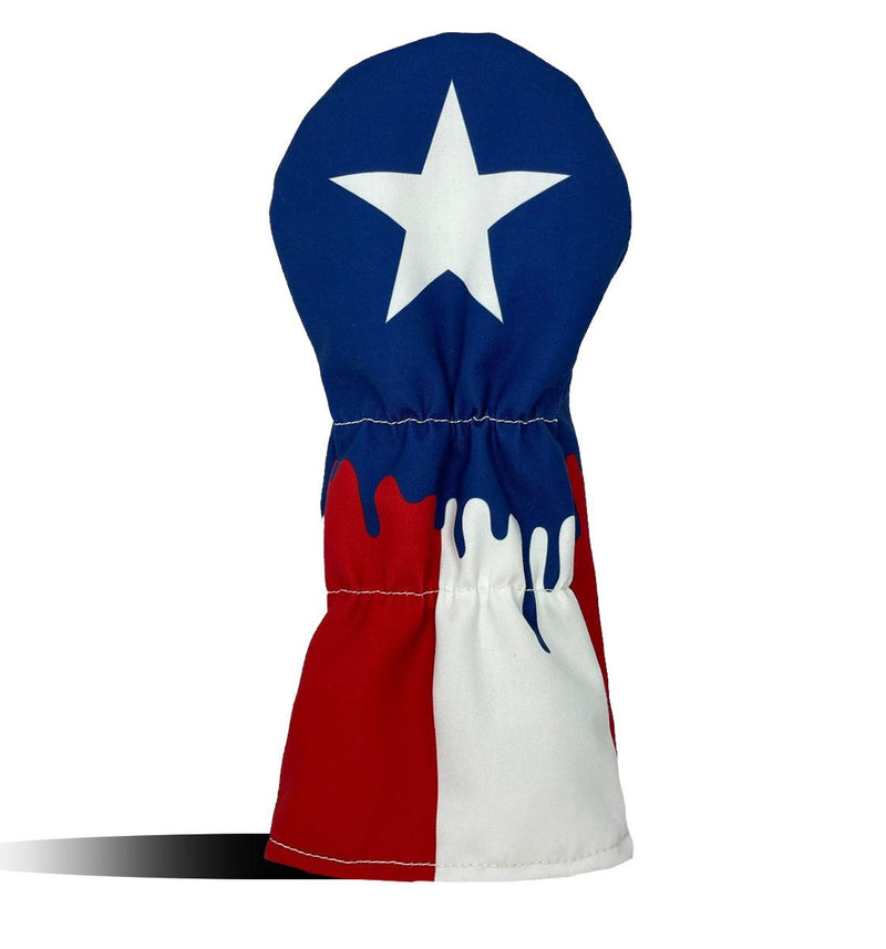 Driver Headcover - Golf Club Cover -  Texas State Flag Drip