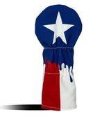 Fairway Wood Headcover - Golf Club Cover -  Texas State Flag Drip