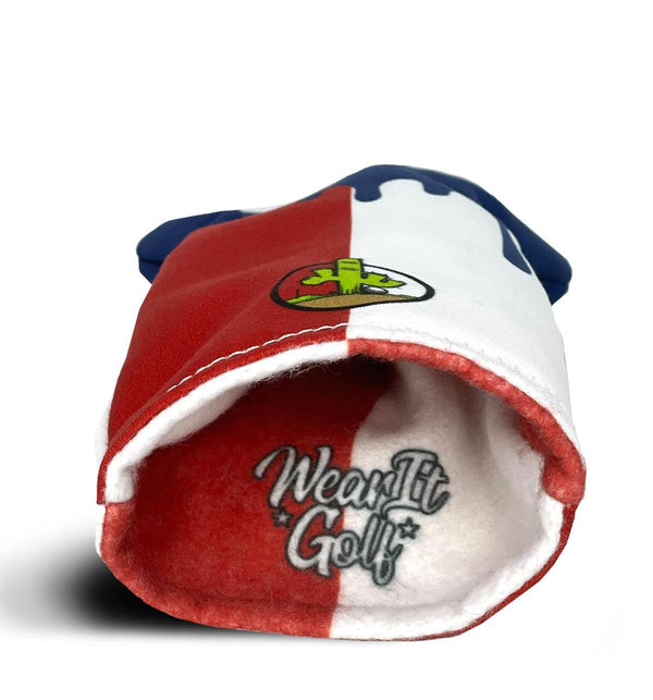 Fairway Wood Headcover - Golf Club Cover -  Texas State Flag Drip