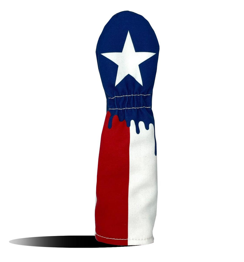 Hybrid Headcover - Golf Club Cover -  Texas State Flag Drip 