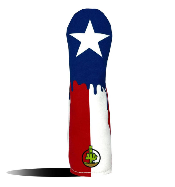 Hybrid Headcover - Golf Club Cover -  Texas State Flag Drip 