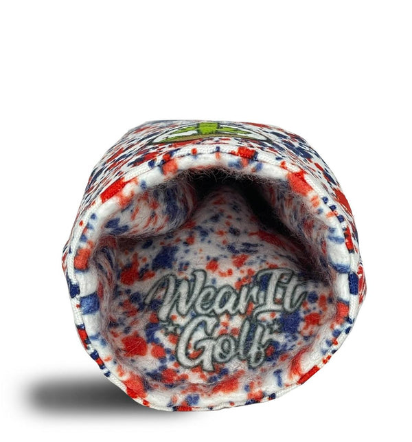 Hybrid Headcover - Golf Club Cover -  Uncle Sam USA Paint Splatte