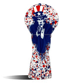 Fairway Wood Headcover - Golf Club Cover -  Uncle Sam USA paint splatter