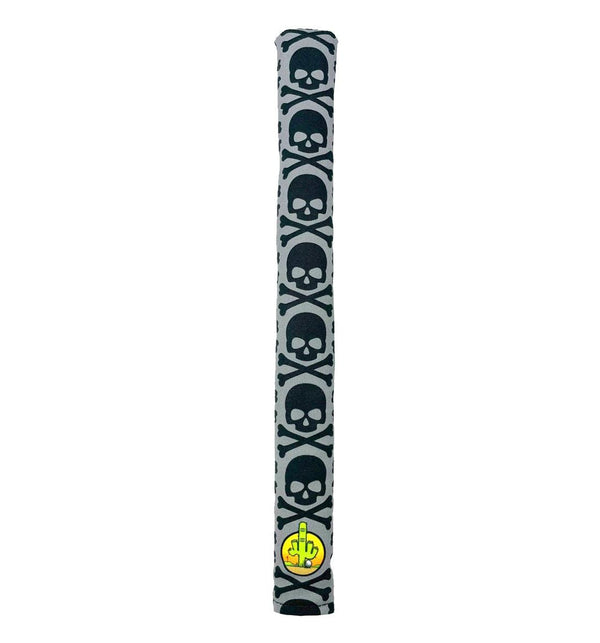 Alignment Stick Headcover - Golf Club Cover -  Black Skulls Crossbones