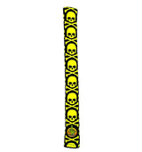 Alignment Stick Headcover - Golf Club Cover -  Neon Yellow Skulls Crossbones