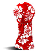 Driver Headcover - Golf Club Cover - Hawaiian Shirt Red