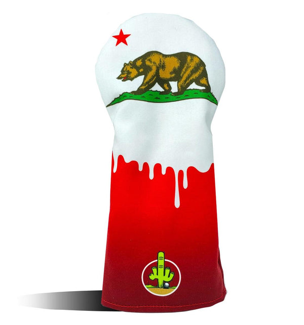 Driver Headcover - Golf Club Cover - California Drip Flag