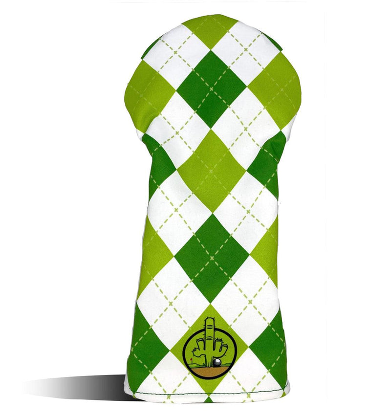 Driver Headcover - Golf Club Cover - Green Argyle
