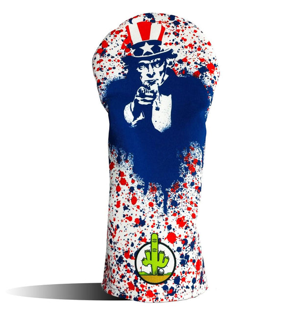 Driver Headcover - Golf Club Cover - Uncle Sam USA Splatter